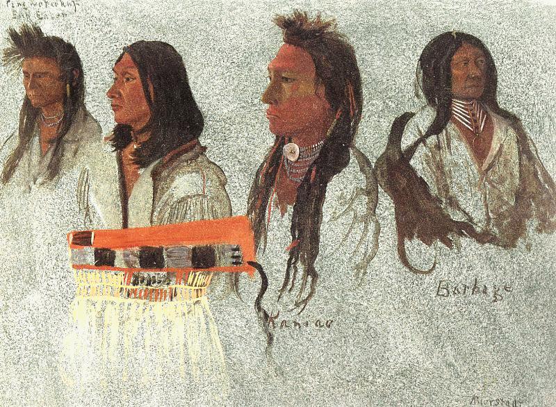 Albert Bierstadt Four Indians France oil painting art